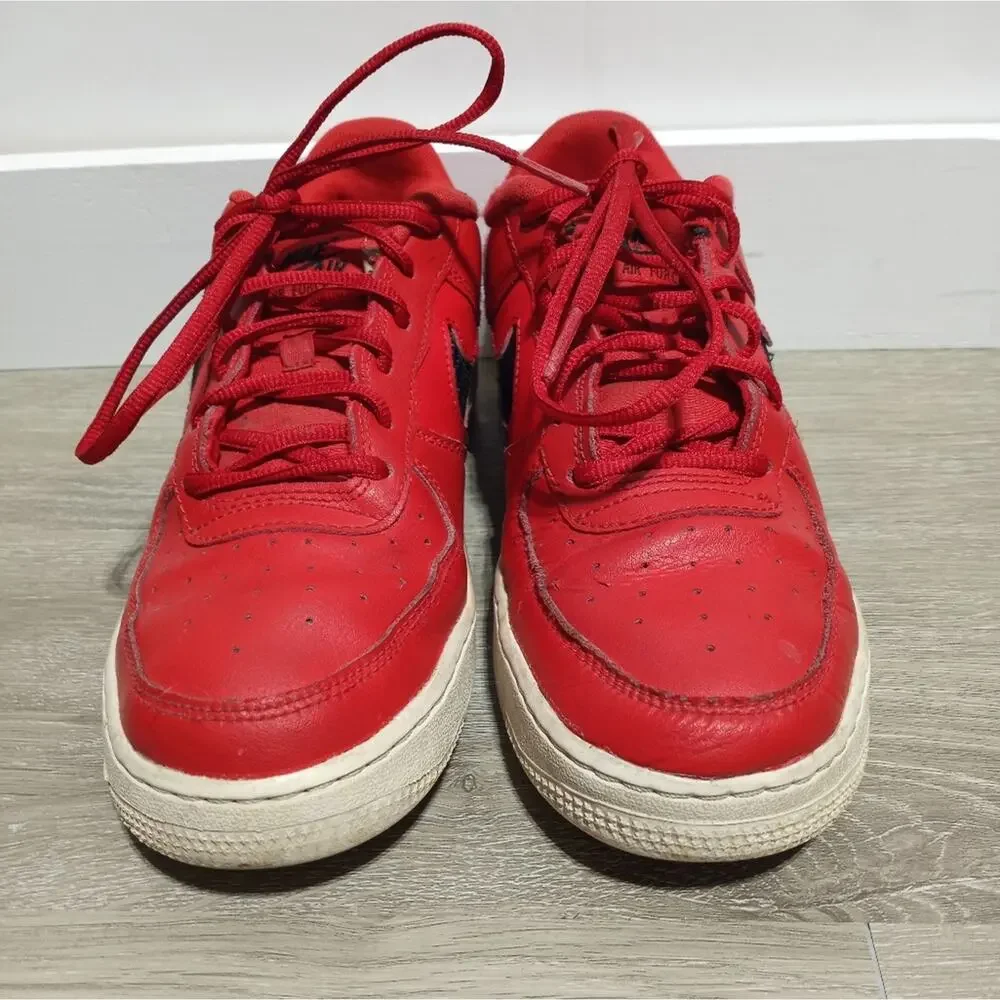 Nike Air Force 1 '07 Low Top Red & Black Sneakers Youth Size Y7